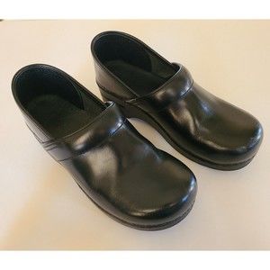 Dansko Professional Nursing Shoes Clogs Black Leather Women's  US 8.5/ EU 40